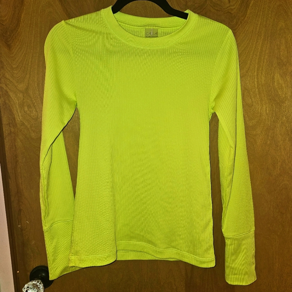 CALIA BY CARRIE UNDERWOOD Lime Long Sleeve Top SMALL